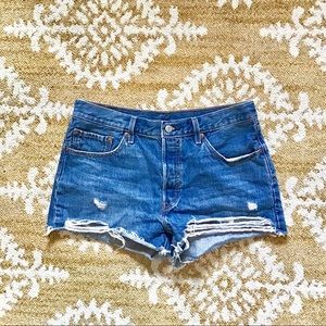 Levi’s 501 Distressed Jean Shorts